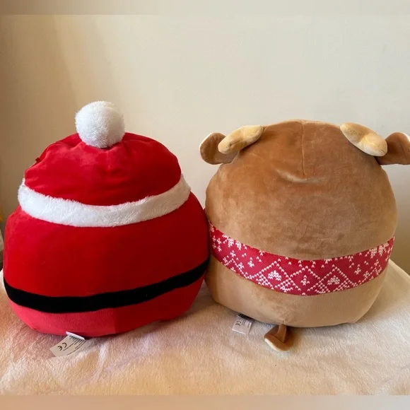 Squishmallows Christmas Holiday Santa & Reindeer Pair Stuffed Animal Toy 13” - Picture 4 of 8